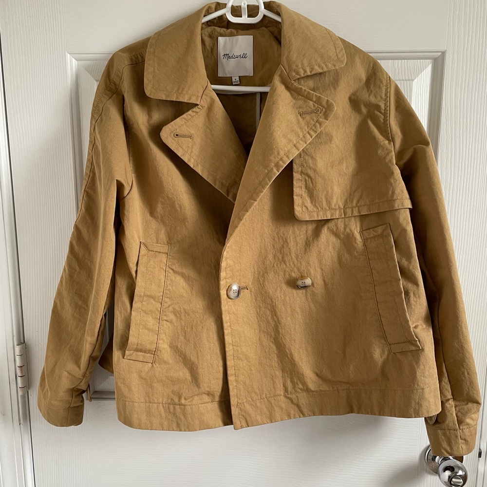 Madewell Double-Breasted Crop Trench Coat